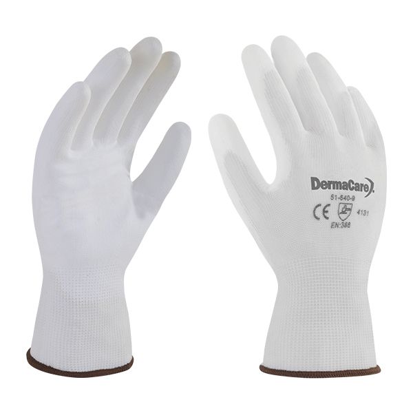 Guante nylon blanco con poliuretano
