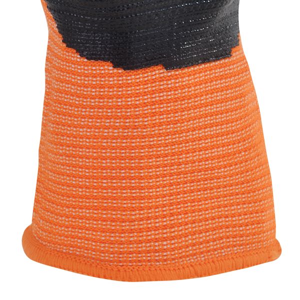 Guante nylon naranja con nitrilo solido - Image 2