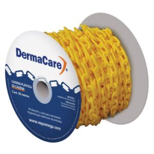 Cadena plastica amarilla 6mm con 50 mts